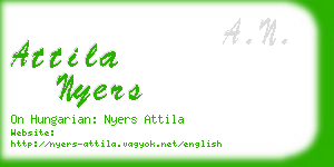 attila nyers business card